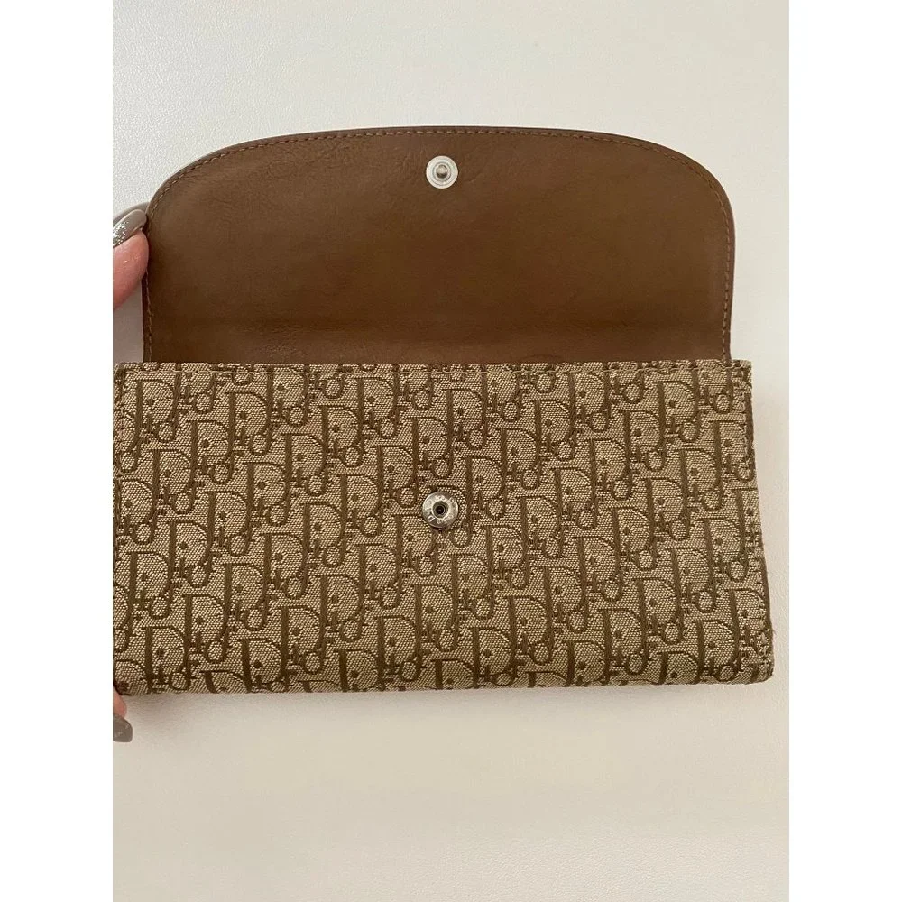 Christian Dior Trotter Print Long Wallet Authentic
